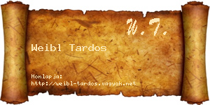 Weibl Tardos névjegykártya